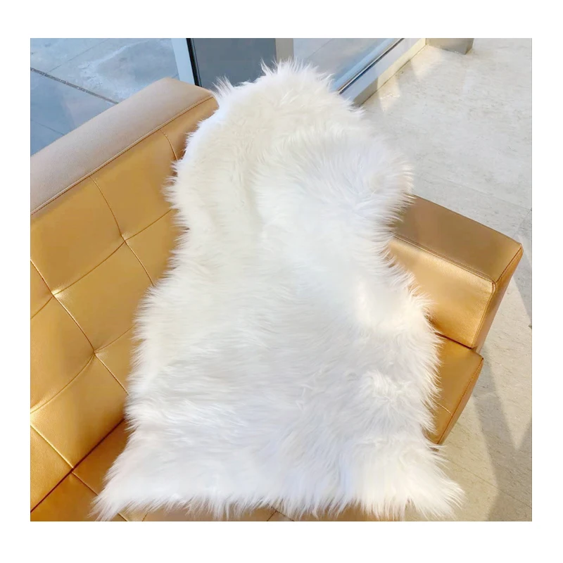 2022 ECO-Friendly high end faux fur rug living room Fluffy faux fur rug carpet sheep skin rug for bedroom