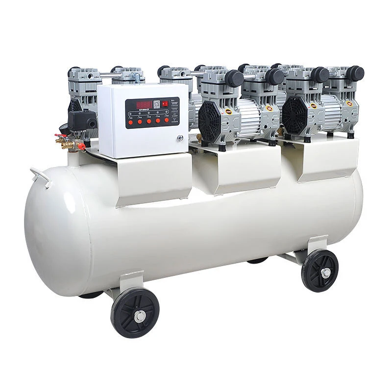 Low Noise High Pressure Medical Air Compressor for Dental Device 2PC Dental Chair 750W