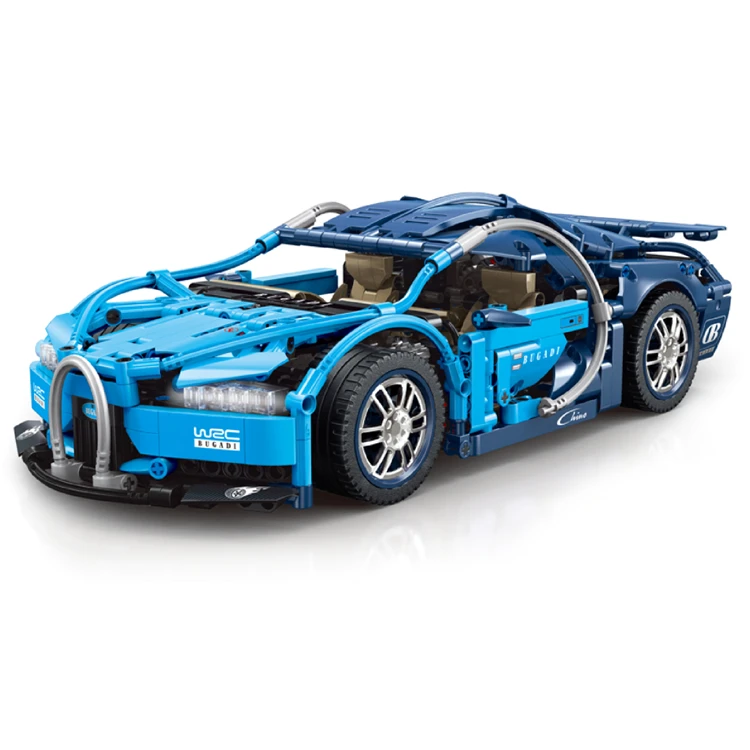 TGL T2006 Vehicle Sports Racing Cars MOC Blue Bugatti Chiron Model Assembly Toys Sets Technic Bricks DIY Building Blocks Car