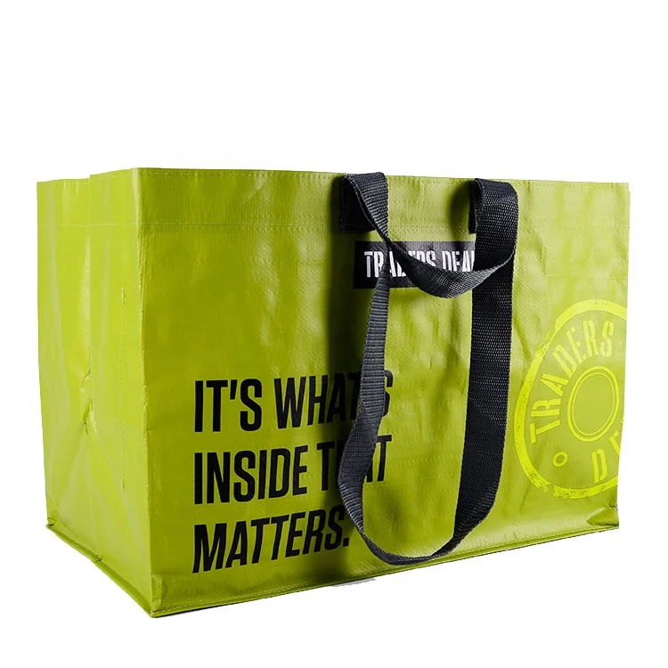 
China Manufacturer Custom Reusable Shopping Bag Bopp Laminated Recycled PP Woven Bag With Logo Printed 