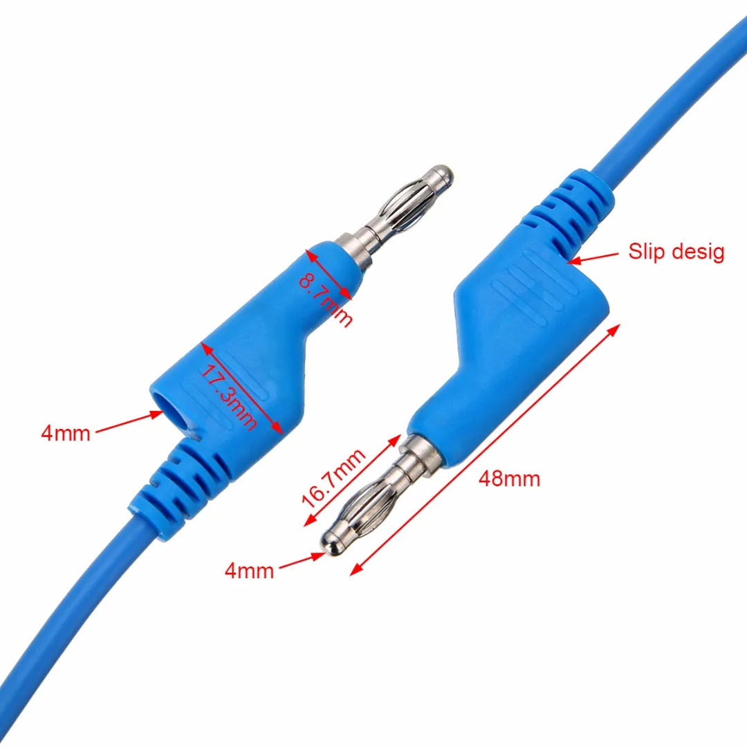 Testing lead with 4mm banana plug,stackable