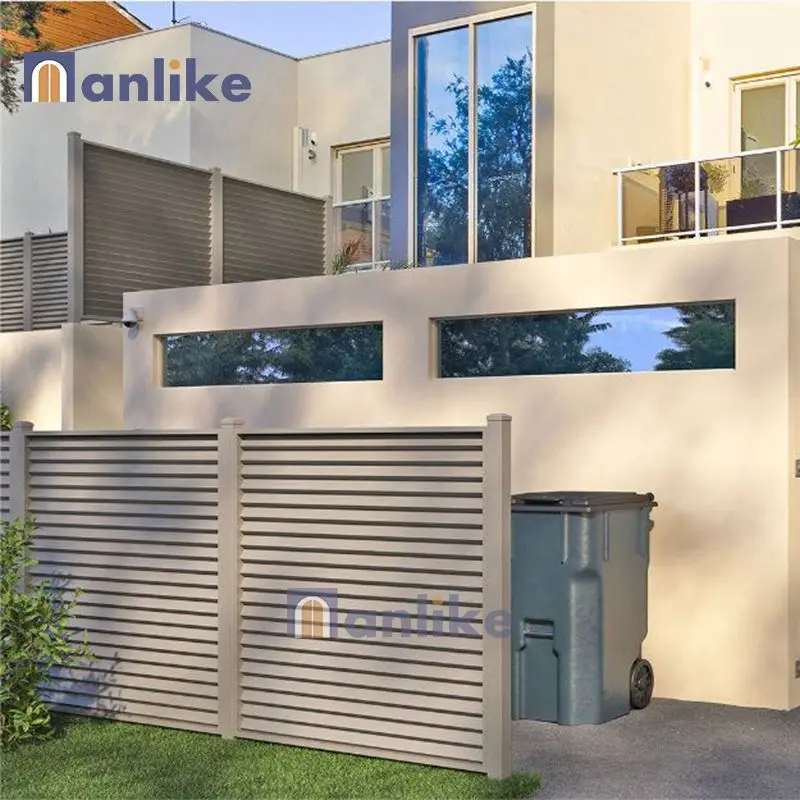Anlike Guangdong Villa Home Residential Shutter Modular Patio Modern Wall Yard Aluminum Electric Garden Fence For House