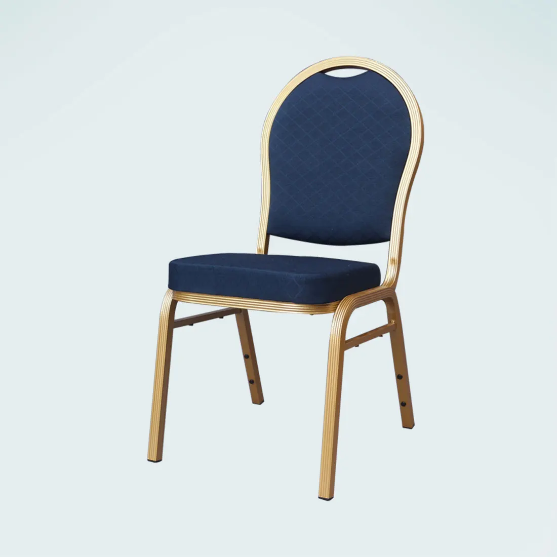 Оптовая продажа Роскошные Синие алюминиевые стулья для банкетов отелей