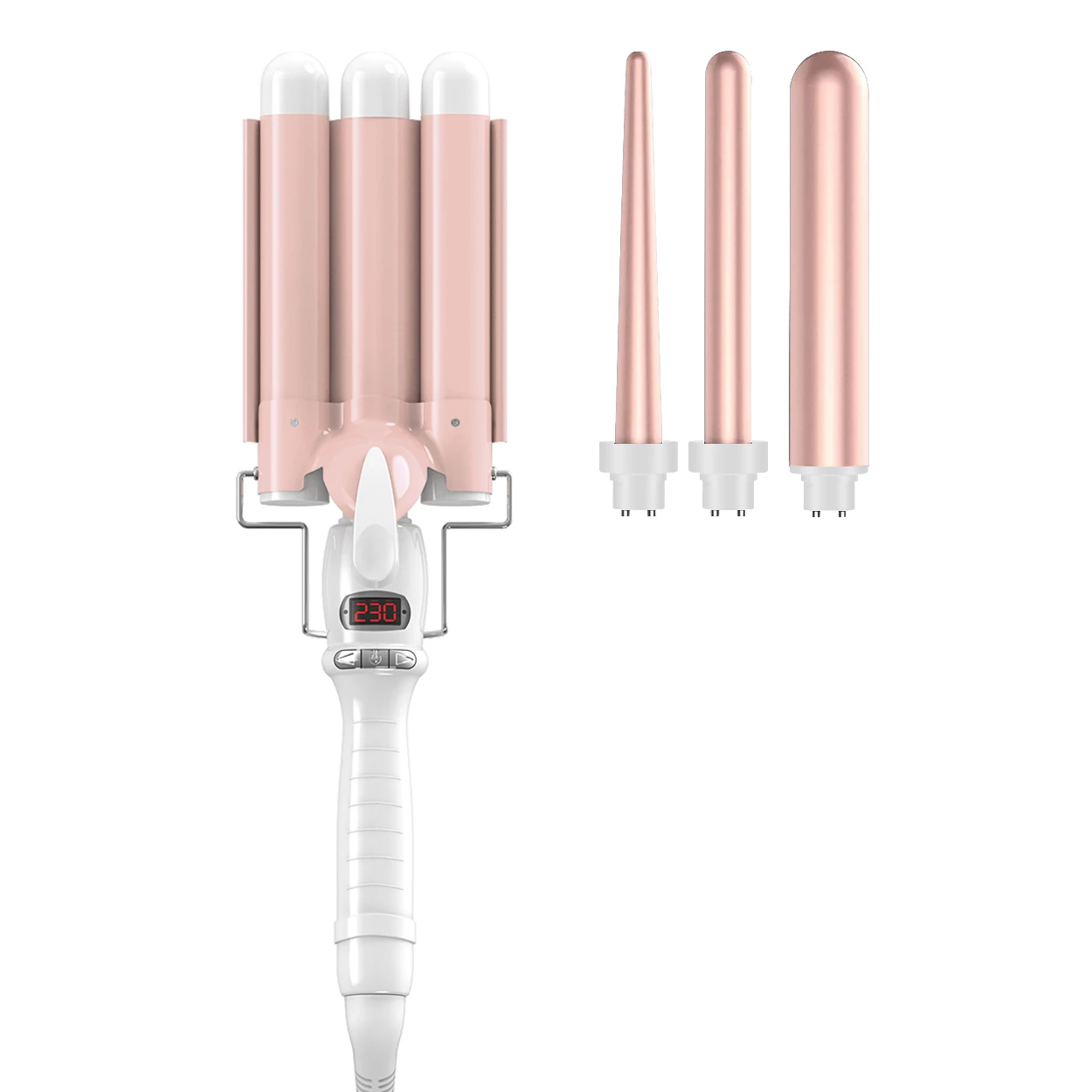 Newest Design Interchangeable Long Barrel Curling Iron Wand Curler Hair Styling Iron