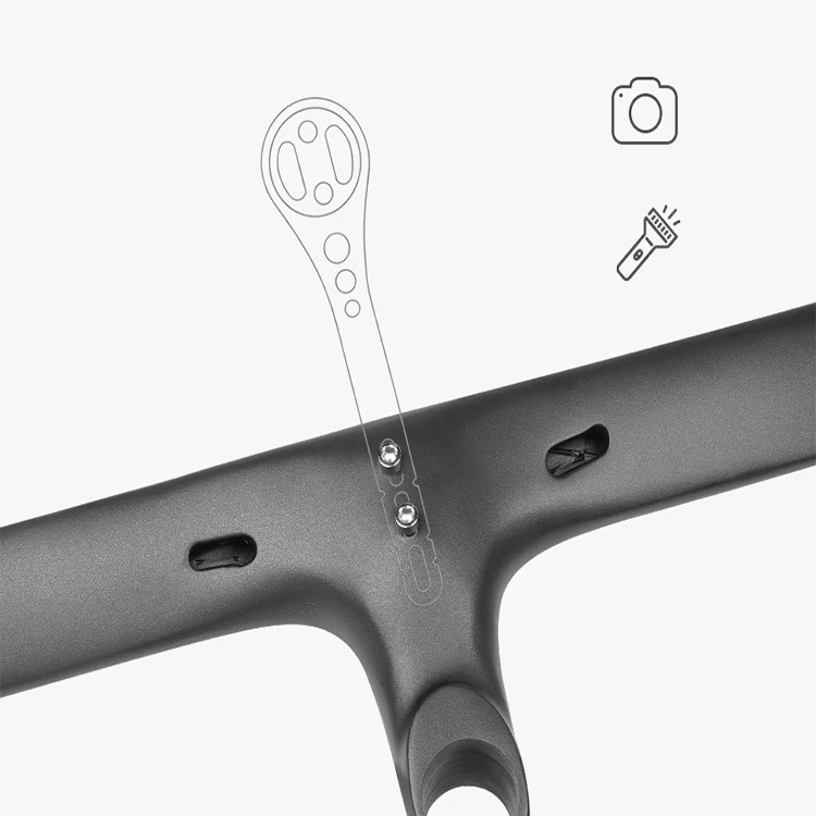 Carbon Bike Handlebar Internal Routing Road Bicycle HandleBar Matte/Gloss Black Integrated Handlebar With Stem