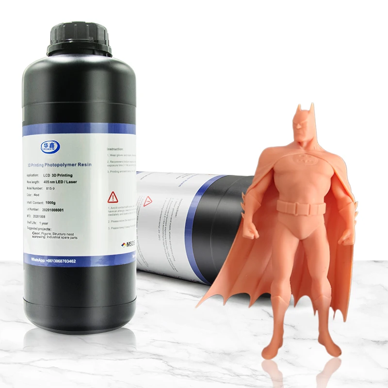 Huaxin Low odor Precision 405nm photosensitive standard Rigid 3d printer resin