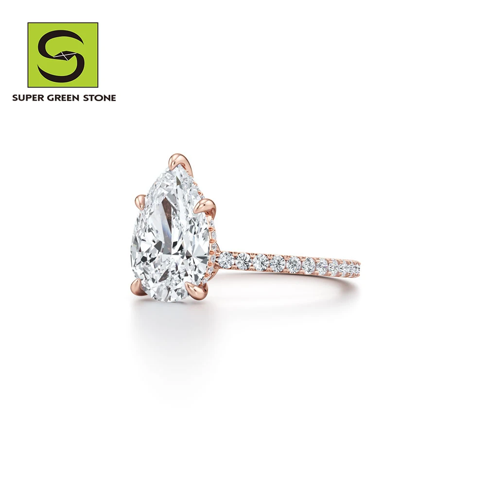 SuperGS SGSR016 Eternity Band Ring 14k Gold Lab Diamond 10k 14k 18k Fine Ring Jewelry 925 Silver Fine Jewelry Rings