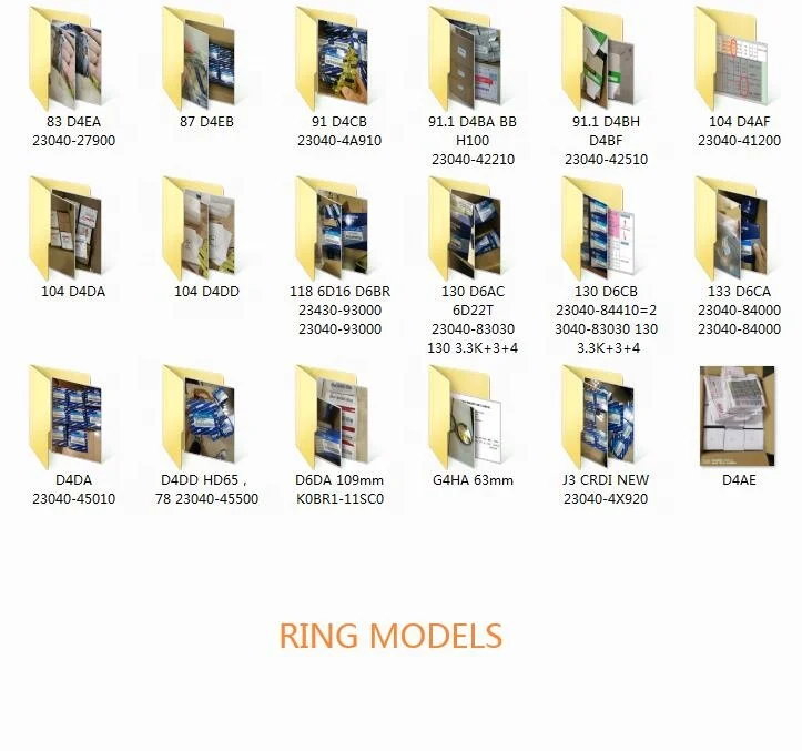 Wholesaler Piston Ring For Hyundai D3EA/D4EA D4BB D4CB D6DA D4DA K2700 D4BX Piston Ring Set 23040-27900 R-40089 anillo de piston