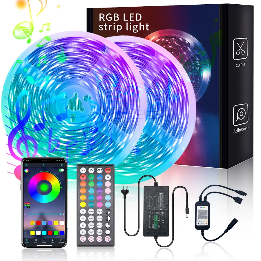 RGB 5050 2835 Bluetooth Wifi Control Waterproof Flexible Tape TV Backlight Room Home Party Decoration Luces LED Strip Lights