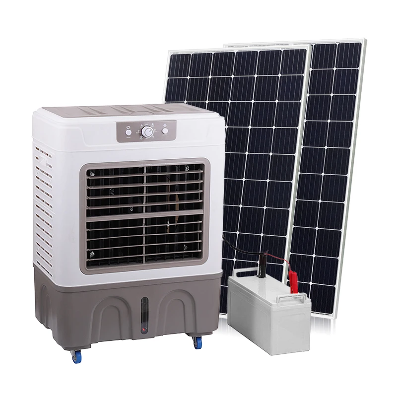 Strong wind low noise Standing home use air cooler floor solar air conditioner