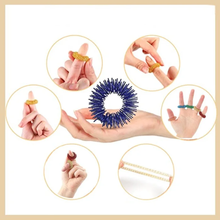 Hot Selling Finger Acupressure Massage Ring / Finger Relax Acupuncture Massage Ring