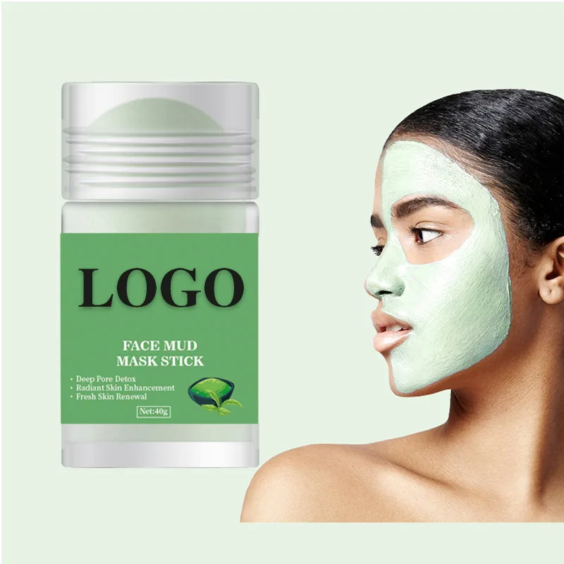 Skin care Private label deep mud mask stick blackhead remover clay mask green tea