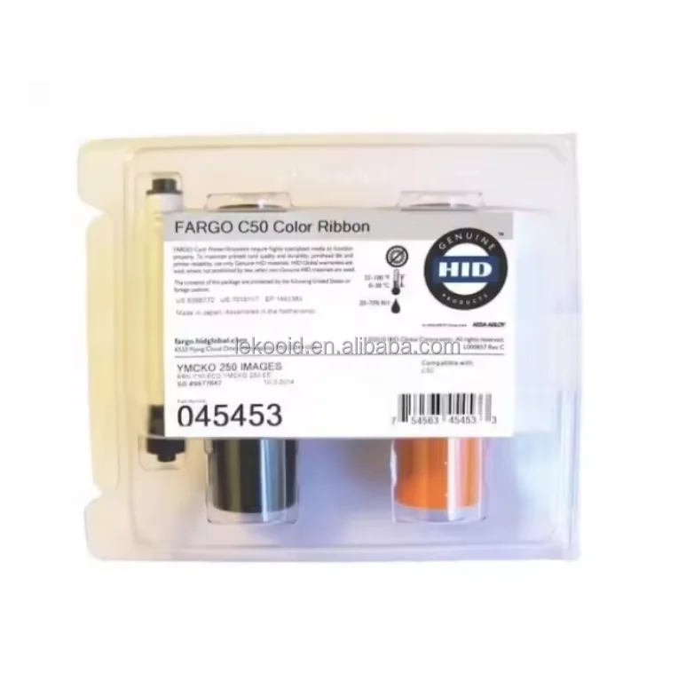 Hid Fargo оригинальная цветная лента C50 YMCKO 045452 картридж для EZ рулон очистки
