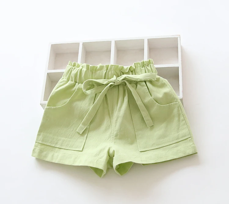 2022 Fashion Candy Color Girls Pants Casual Summer Toddler Girls Shorts High Quality Solid Color Girls Shorts