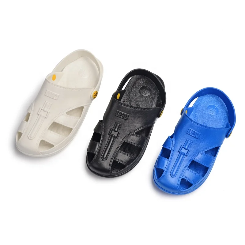 Low Cost SPU ESD Clog Sandal Antistatic SPU Slippers Grounding Non-slip ESD Control In Work Environments For Industrial Safety