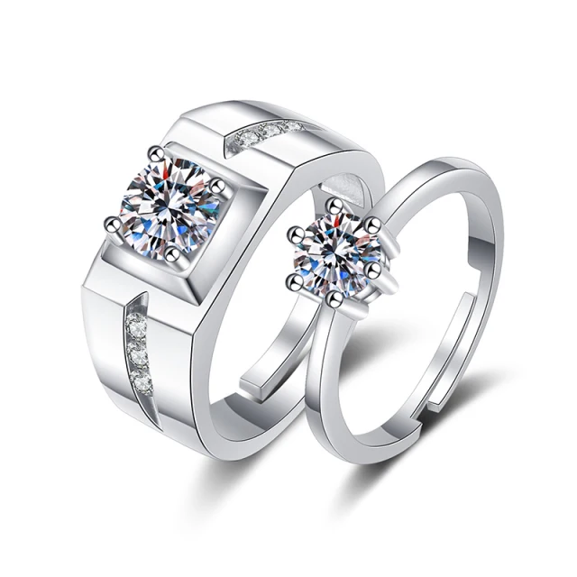 Hot engagement rings jewelry women 925 sterling silver gold 18k couple wedding rings