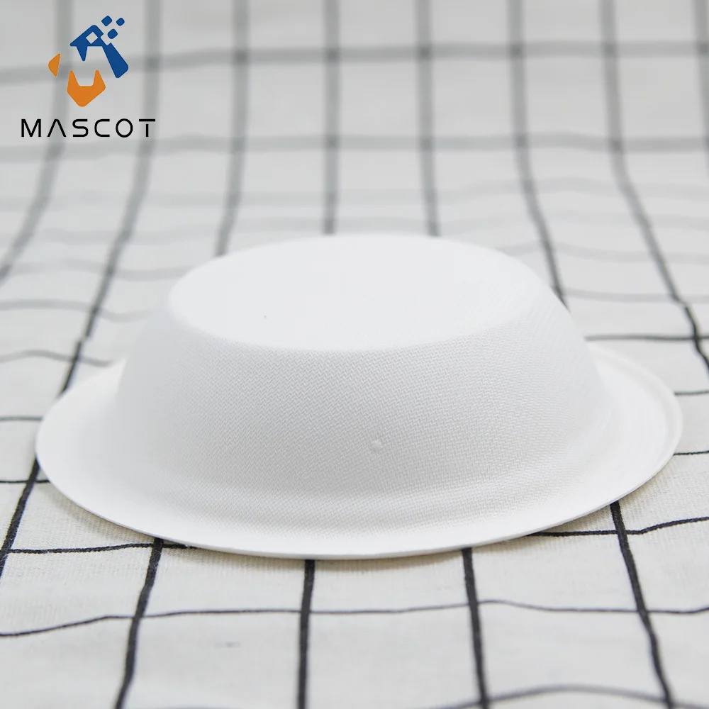 Disposable Soup Bowl Biodegradable Bagasse Sugarcane Round Salad Bowl With Lid Party Supplies