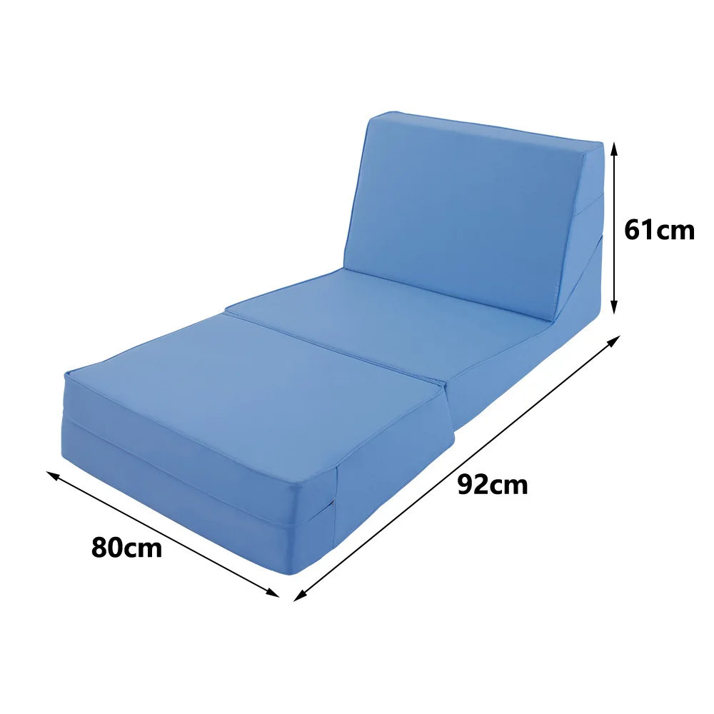 Single folding sofa living room balcony can be disassembled and washed lazy  tatami cloth sponge sofa bed