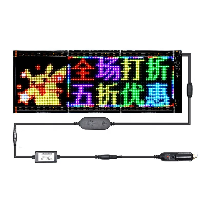 LED Screen Light Car Panel App Control Flexible LED Sign Board Messages Scrolling Customize LED Sign Display for Car