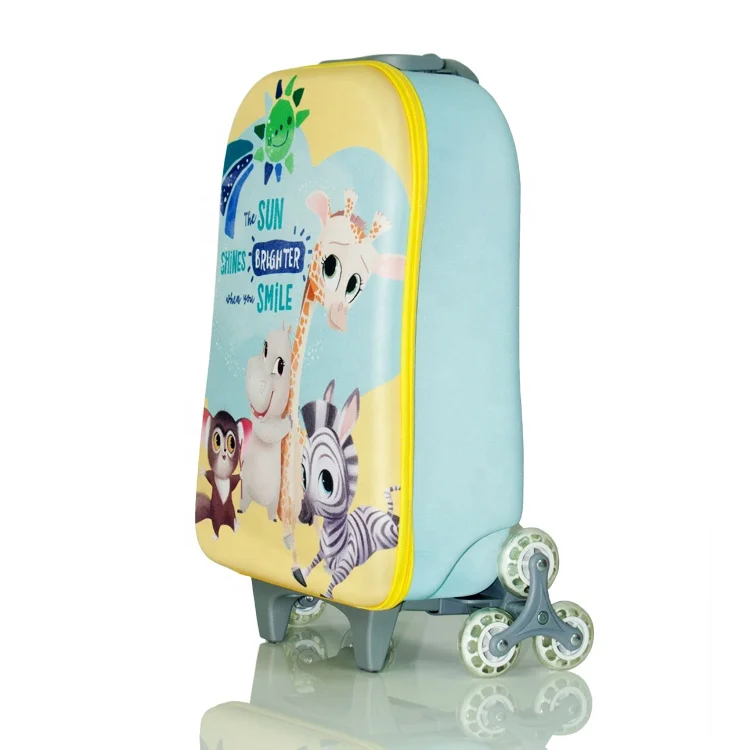 EVA 16 inch climbing stairs trolley case children luggage set with lunch bag school bag