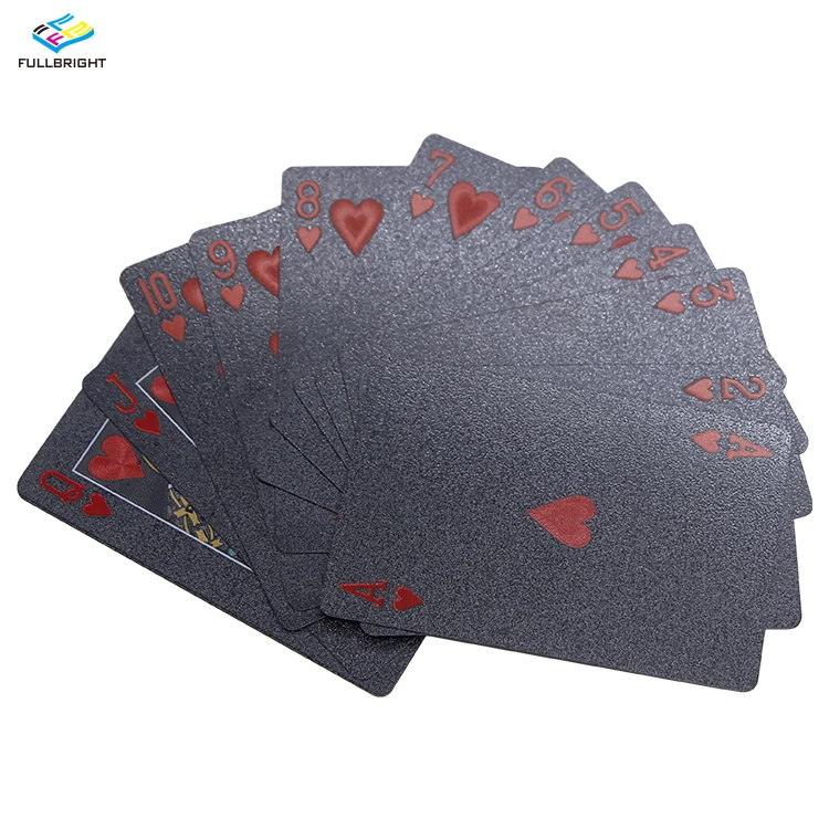 Customized black personalised jumbo playing cards set