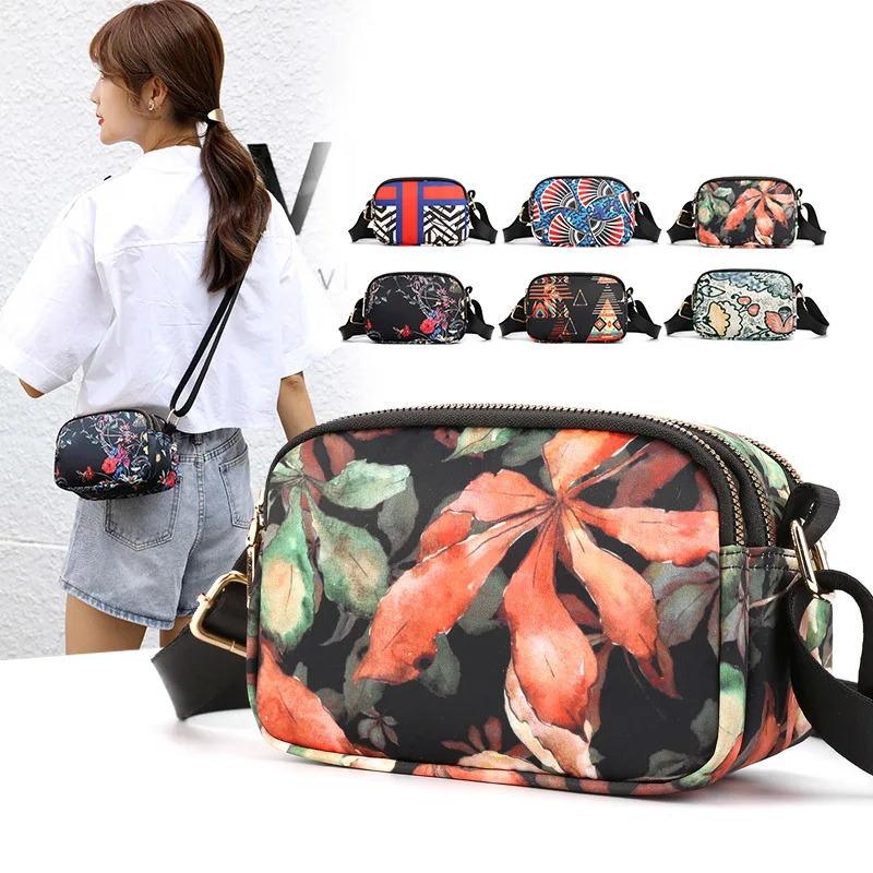 Wholesale Casual Outdoor Versatile Women  Mini  Messenger Bag Waterproof Nylon Tote Handbags Shoulder Bag