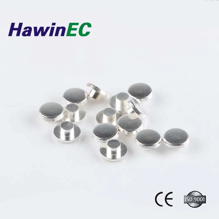 Изготовленные на заказ биметаллические серебряные контактные точки для переключателей шайбы