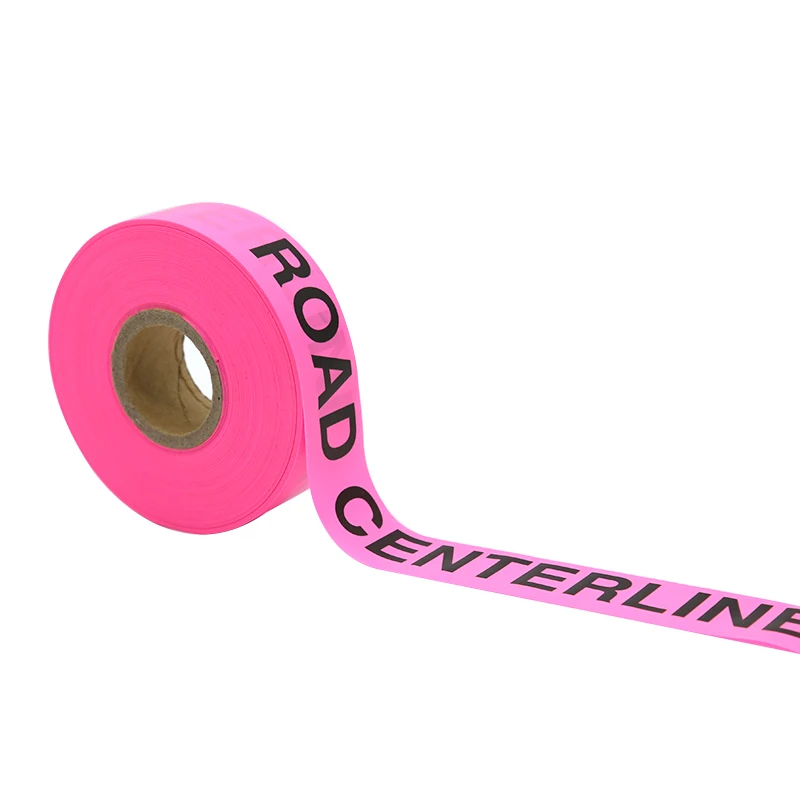 PVC fluorescent non-adhesive survey flagging tape