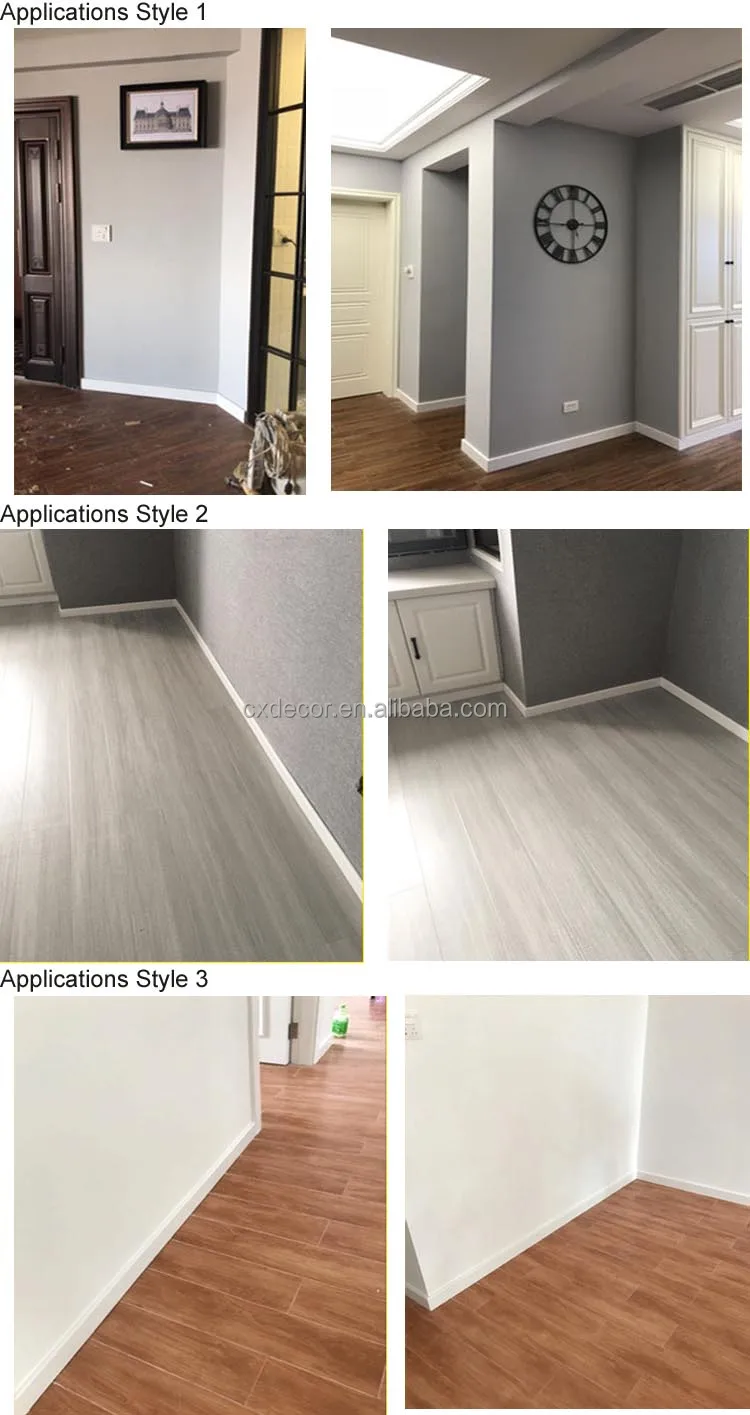 Easy to Install Floor Accessories Customized Plastic Wall Skirting Baseboard Chengxiang New Arrival Decorative Waterproof Modern