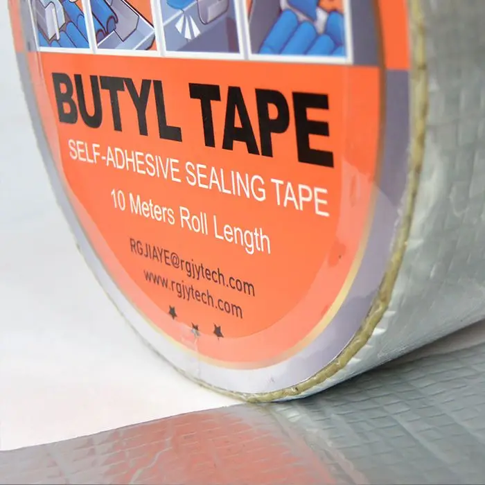 Aluminium Foil Butyl Rubber Tape self-Adhesive Silver Waterproof repair seal Tape