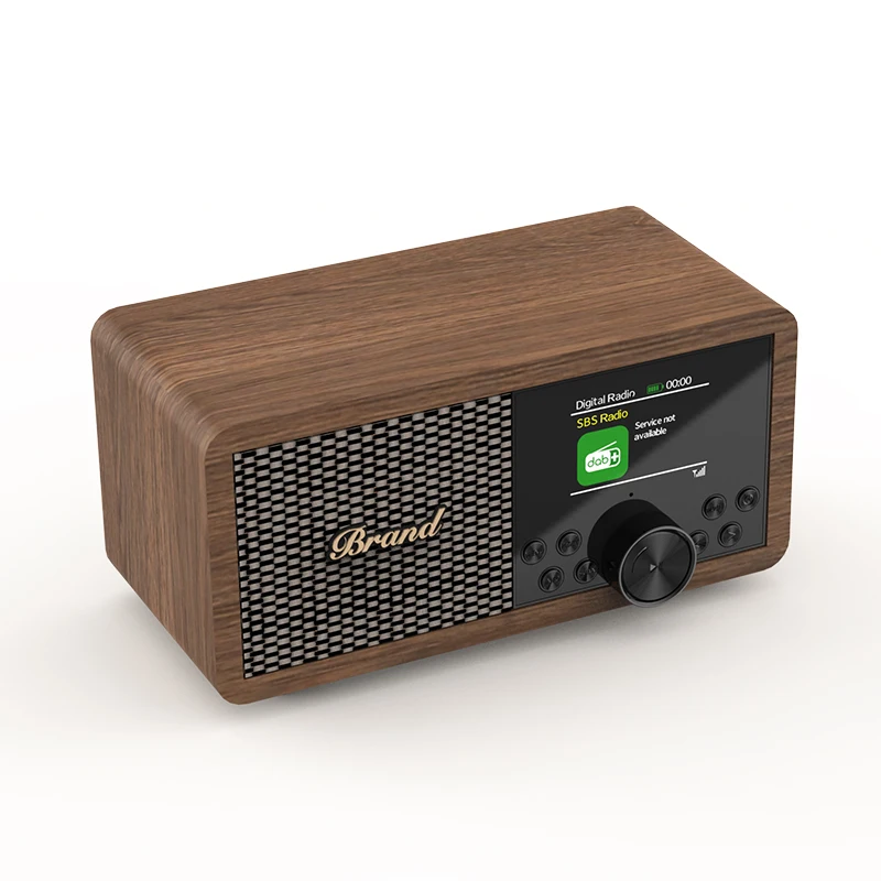 Ретро новый дизайн красочный экран Деревянный DAB/DAB + Радио fm радио беспроводное bt