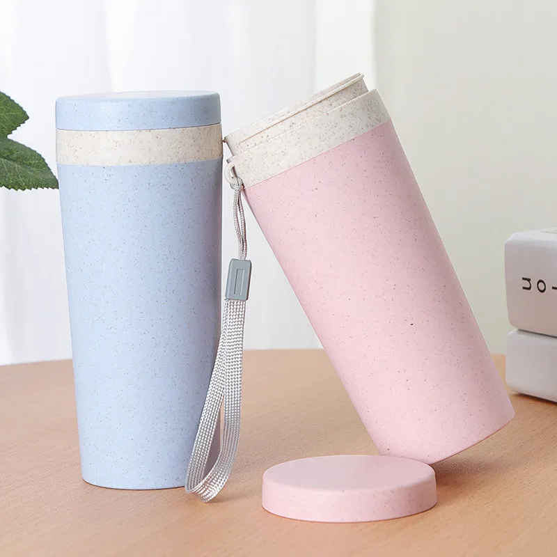 Reusable Eco-friendly Biodegradabl Travel Mug Wheat Straw Cup