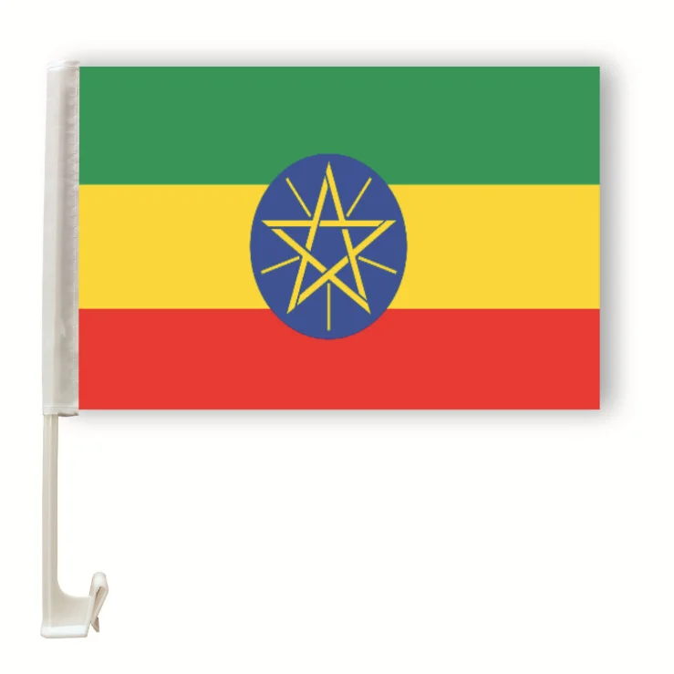 Manufacturer Wholesale Good Quality Cheap 150D Polyester Custom Made Ethiopia Flag