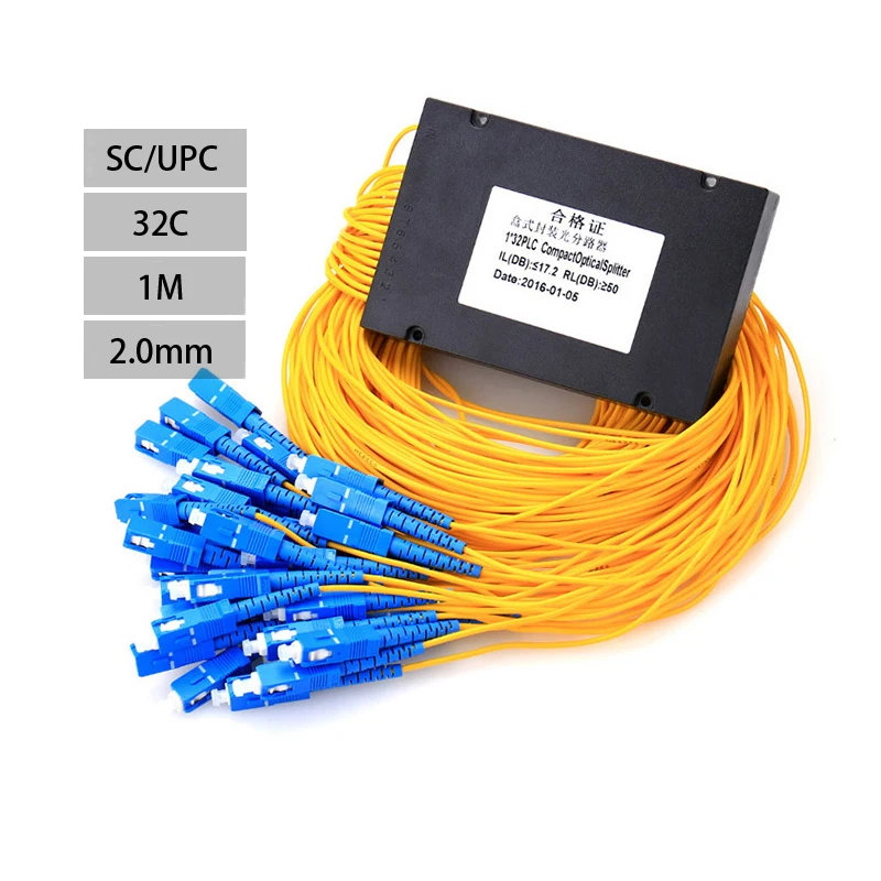 FTTH PON Network CATV 1x32 ABS box Type 1*32 Optical PLC Fiber Optic Splitter