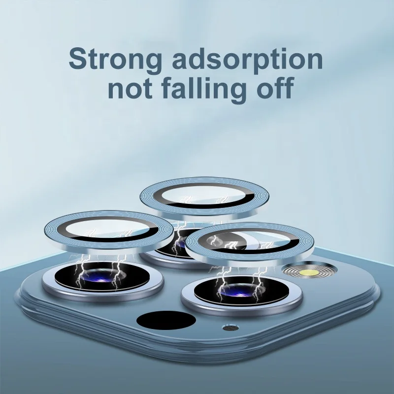 Camera Lens Tempered Glass Screen Protector Phone Lens 9H Individual Aluminum Alloy For iPhone 14 13 12 11 Pro Pro Max Plus Mini