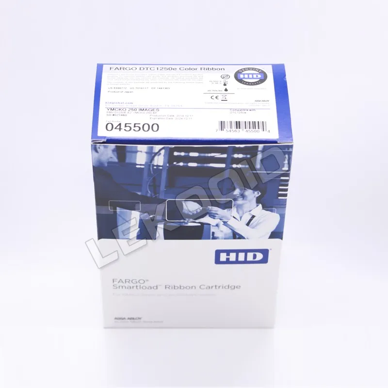 Fargo оригинальная цветная лента DTC1250E 45500 YMCKO с чистящим валиком