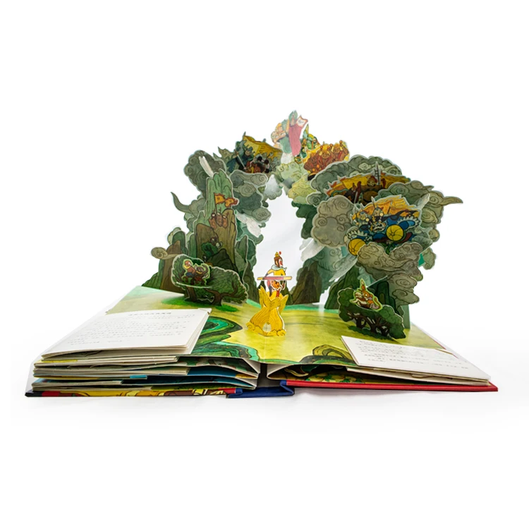 Custom 3D Picture Full Color Hardboard Paper Printing POP UP Board Books