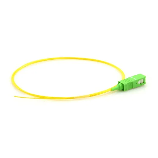New SC APC 0.9mm optical fiber Pigtail G657A SC/APC White
