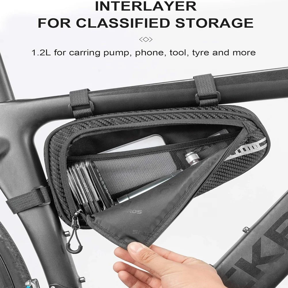 Wholesale Custom Bicycle Accessories Cycling Bike Triangle Front Frame Bag bike box hard travel case bicycle