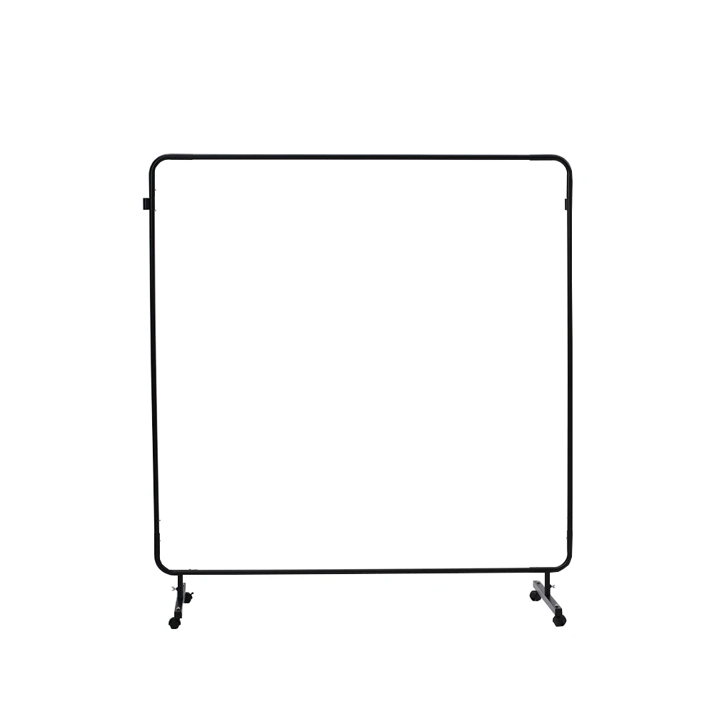 Assembled Movable Welding Curtains with Round Tube Frame and Wheels - Snap-fit Design