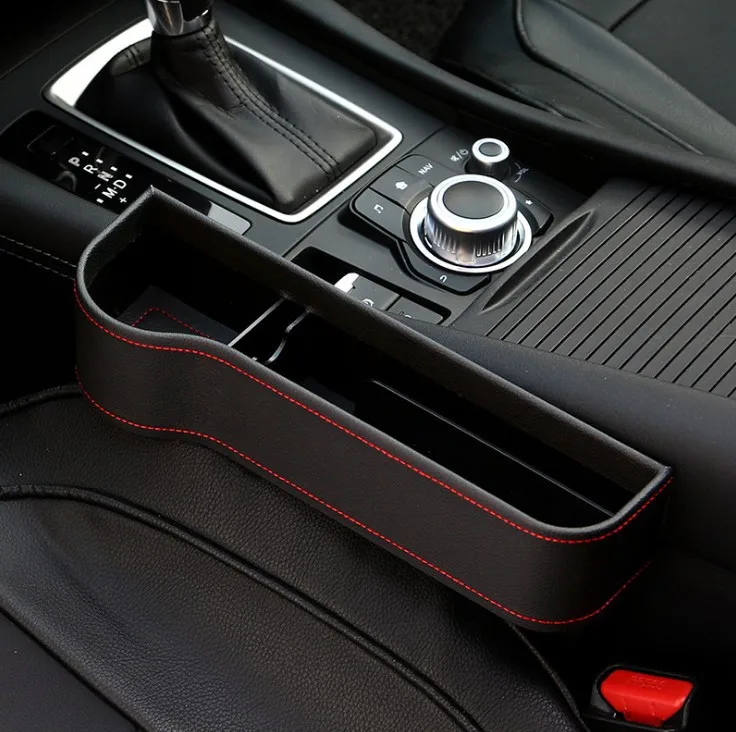 Car Seat Organizer Between Seats Leather Garbage Sundries Storage