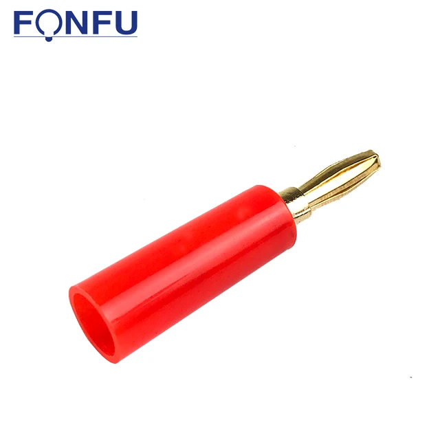 4mm Zinc alloy Male Shrouded Stackable Banana Plugs For Speaker Connector