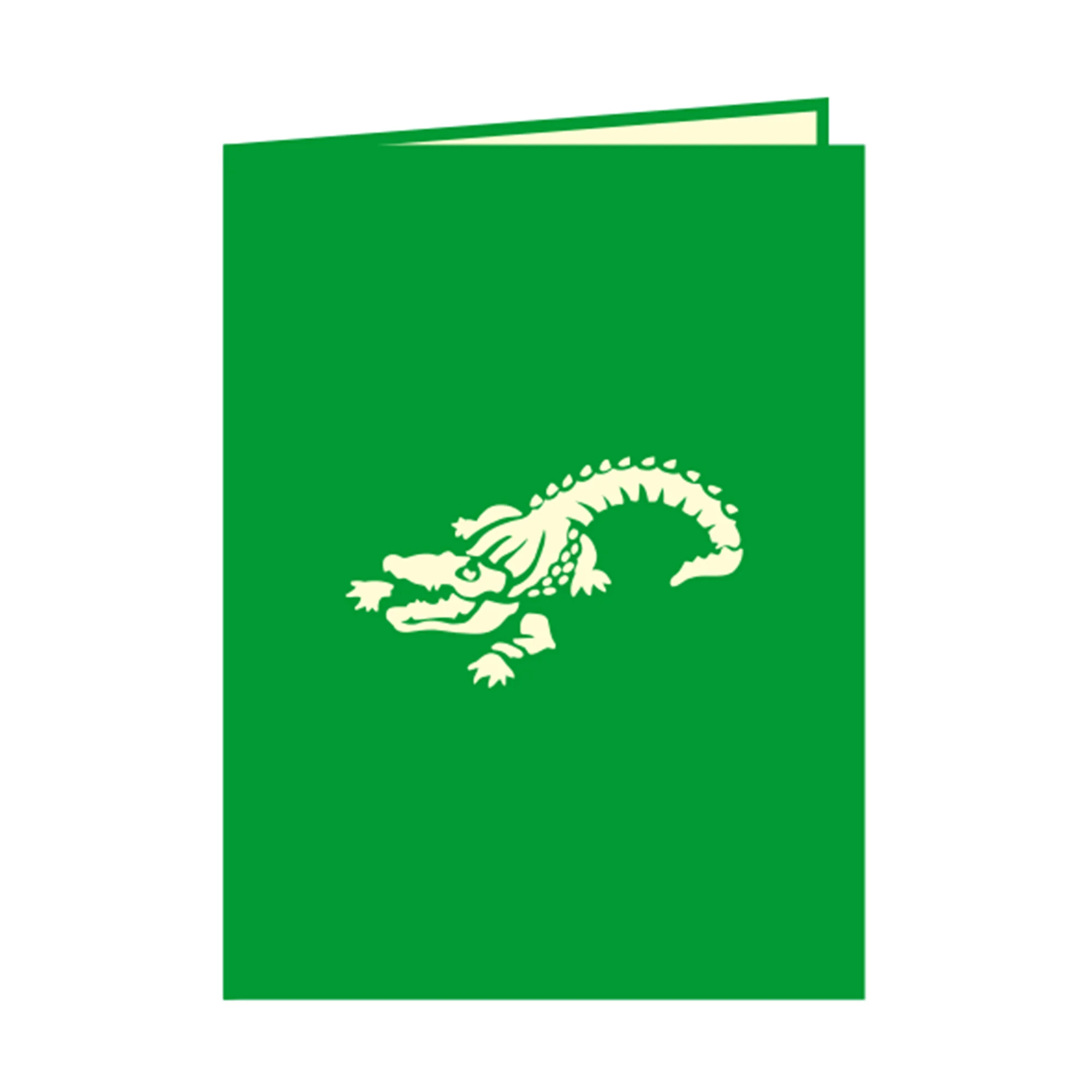 
Crocodile Animal 3D Pop up greeting card Wholesale Vietnam handmade gift custom design creative cards 