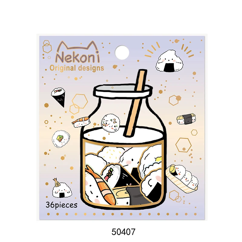 Nekoni Stickers Flakes Animal Cute Paper Decal Decorative Sticker Custom Penguin Decals Adhesive Decals for Kids Stickers