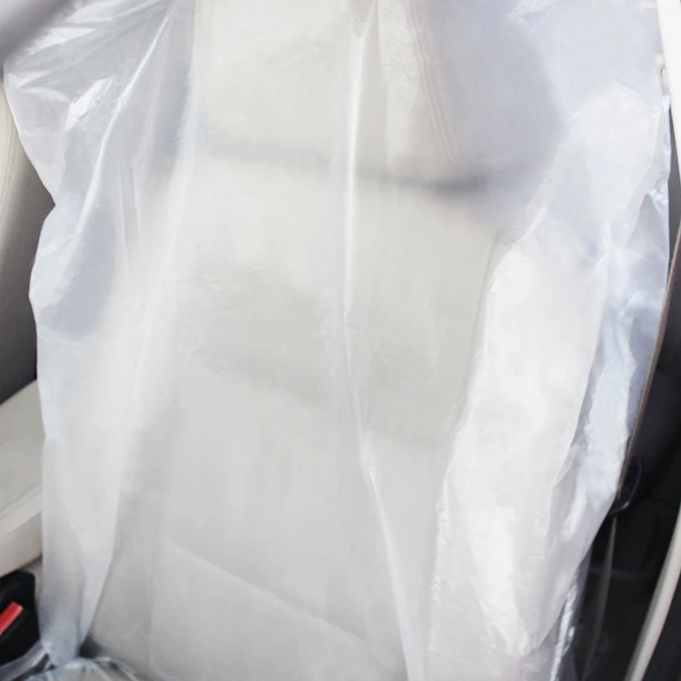 JZ Low price waterproof plastic car seat covers custom disposable clear transparent film car seats cover for car seat