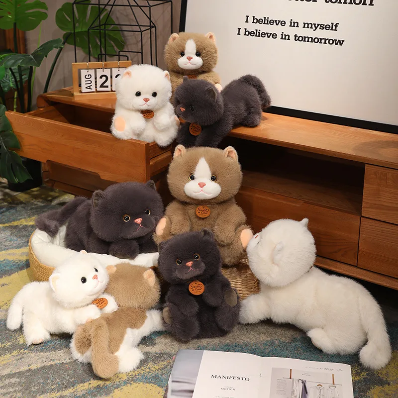 Manufactory Direct Factory Sale Customized Cat Plush Toy Soft Cotton Fabric Logo Imprinted Gift