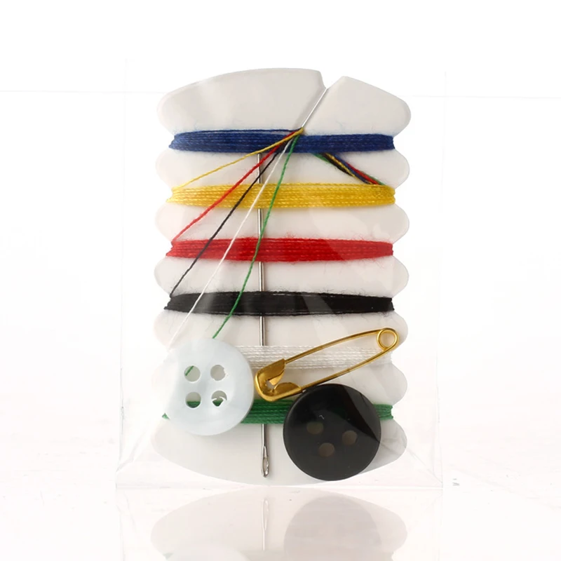 six color lines customized hotel amenities disposable travel mini portable hotel sewing kits for adults