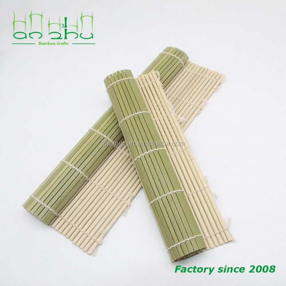 High Quality bamboo Reusable Natural Bamboo Sushi Rolling Mat