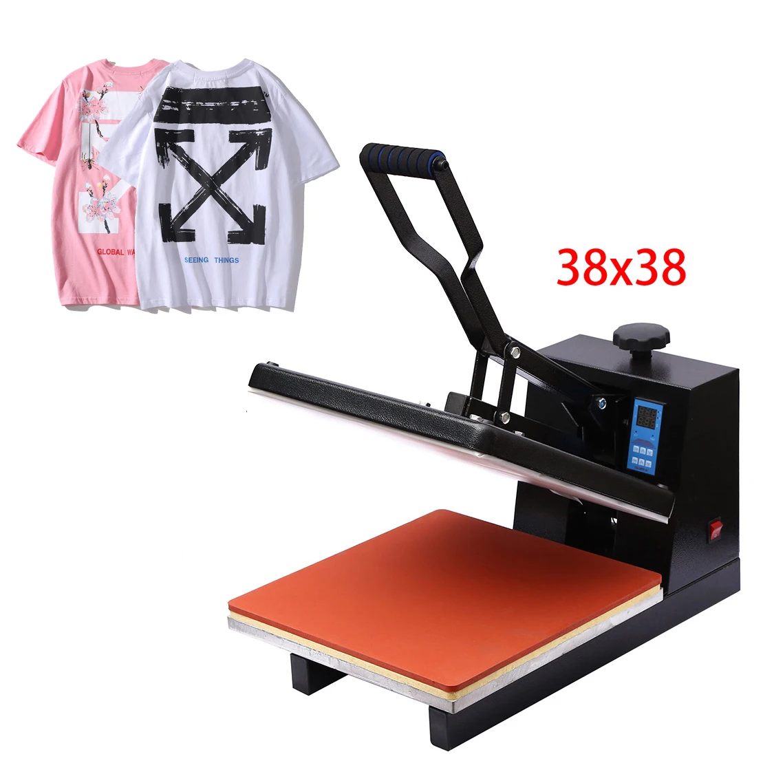 38*38 220v T Shirt Mouse Pad Flat Plate DIY Manual Print Transfer Sublimation Tshirt Printing Machine Heat Press Machines