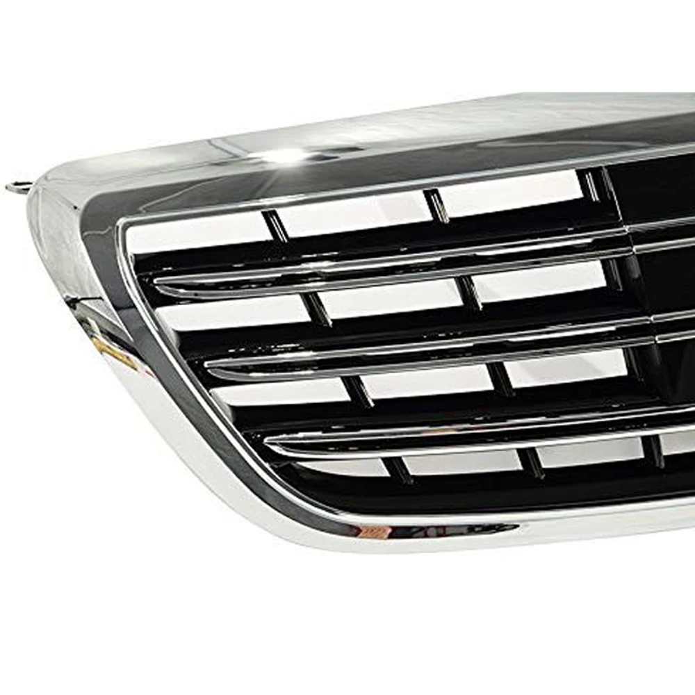 Fit 2014-2016 Front Bumper Chromed Grille Grill For Mercedes W222 S65 S550